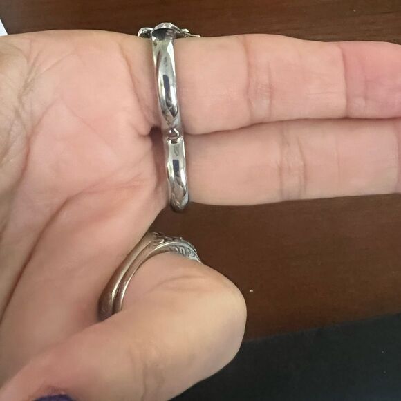 RARE! VTG Y2K? AVON *Floral* Butterfly Double 2 finger Ring M 7/8 - Picture 7 of 12